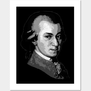 Mozart Black and White Posters and Art